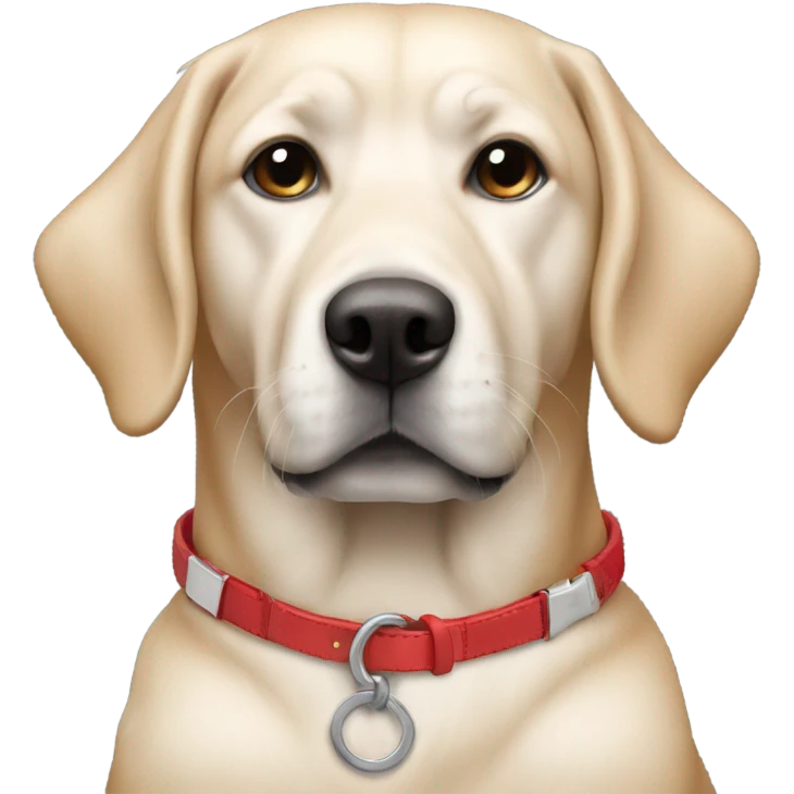 Not on a dog. Put this on a human. Put a Red dog collar on a blond white female with medium length hair and add a red leash connected to the collar emoji