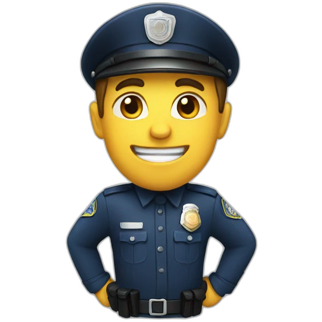 policeman racing emoji