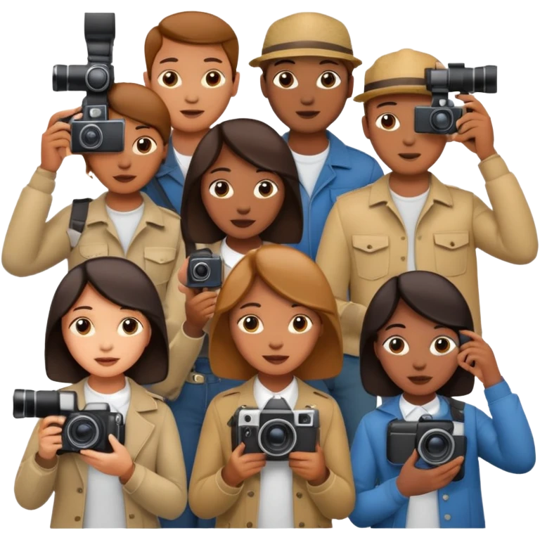 create photographers in different poses emoji