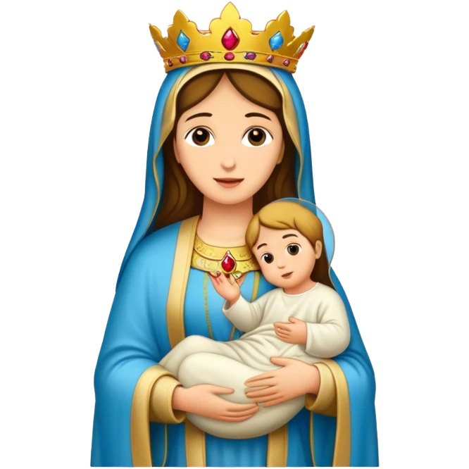 Virgen María con niño Jesús emoji