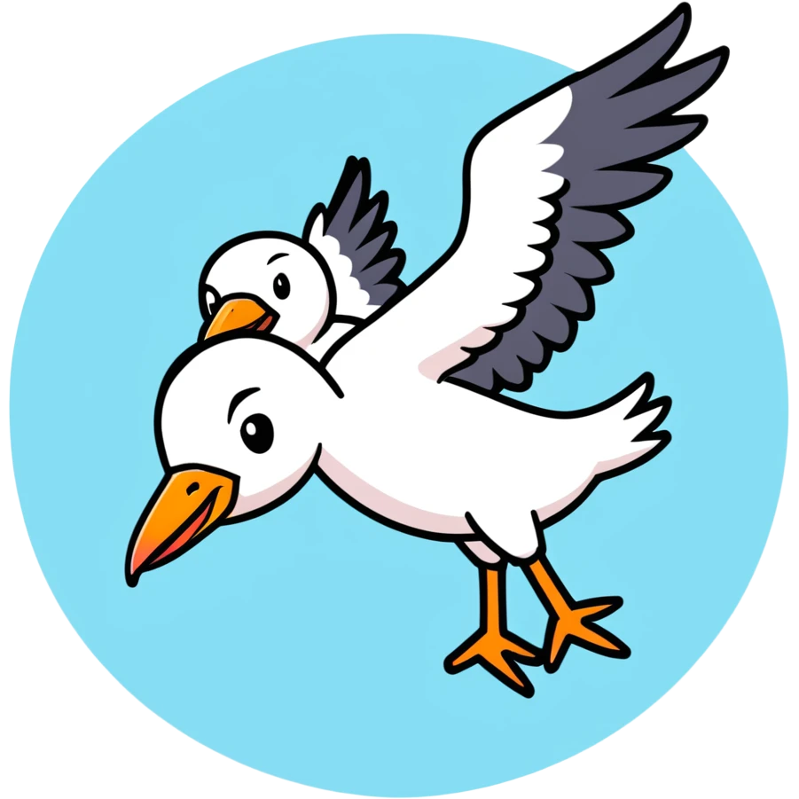 stork flying with a human baby in a bundle emoji