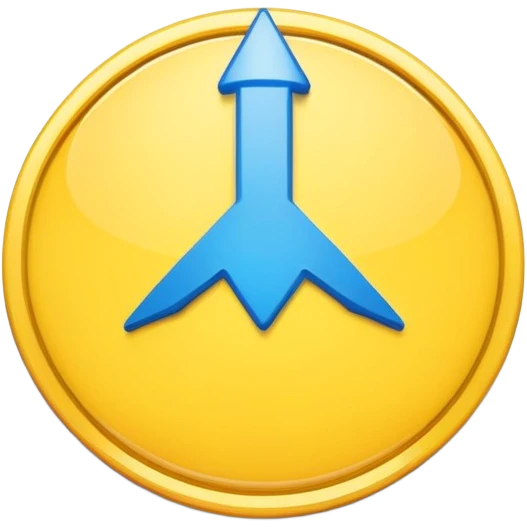 Cartoon arrow cursor clicking on a button emoji