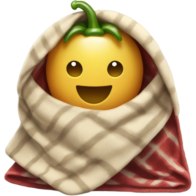 happy pepper in blanket emoji