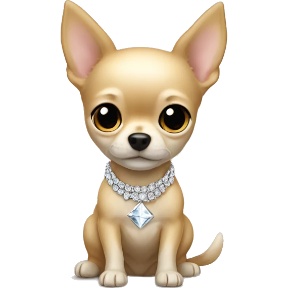 Chihuahua light blond fur and diamond Accessoirs Boy  emoji