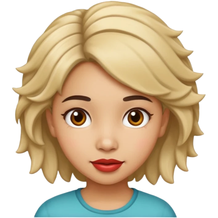hispanic children girl with playful hairstyle  emoji