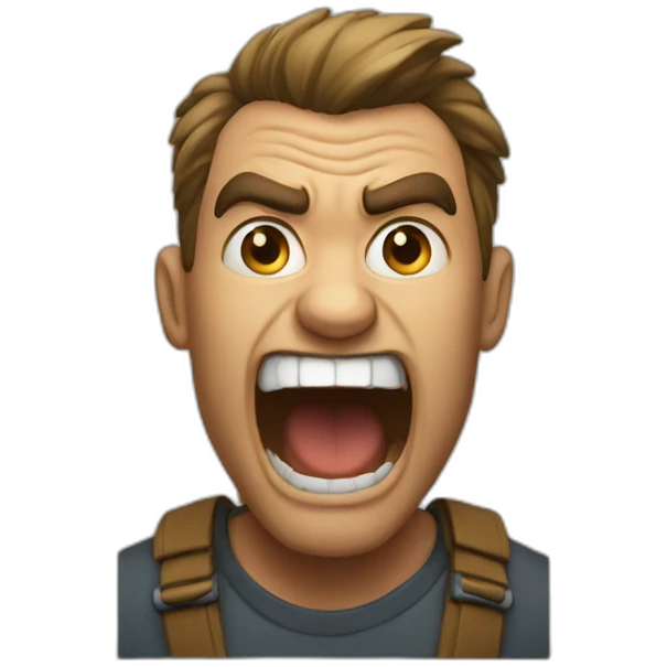 a angry and joy in same time emoji