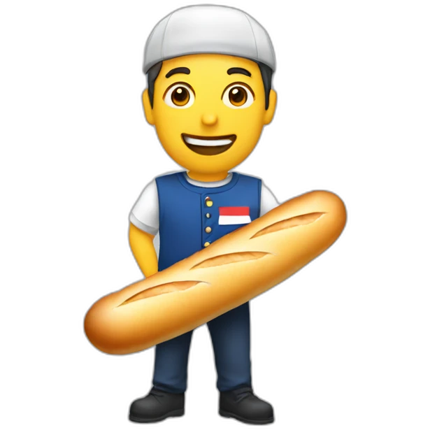 A French people with "Baguette" emoji