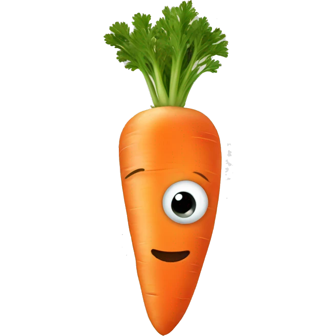 carrot with eyes emoji