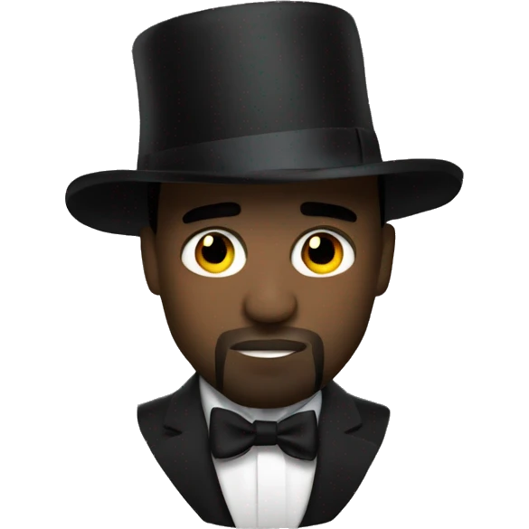 kanye west with top hat emoji