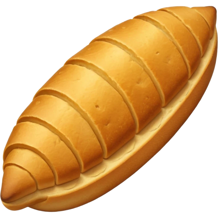 elongated  crescent-shaped crescent moon crouton without a face emoji