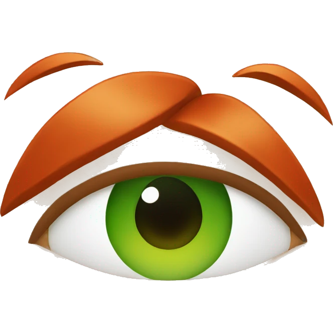 Red head with green eyes  emoji