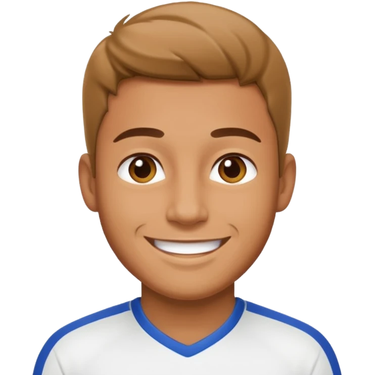 man with white jersey emoji