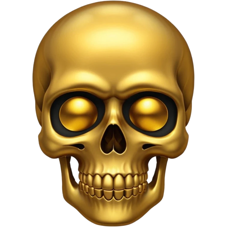 dark gold skull emoji