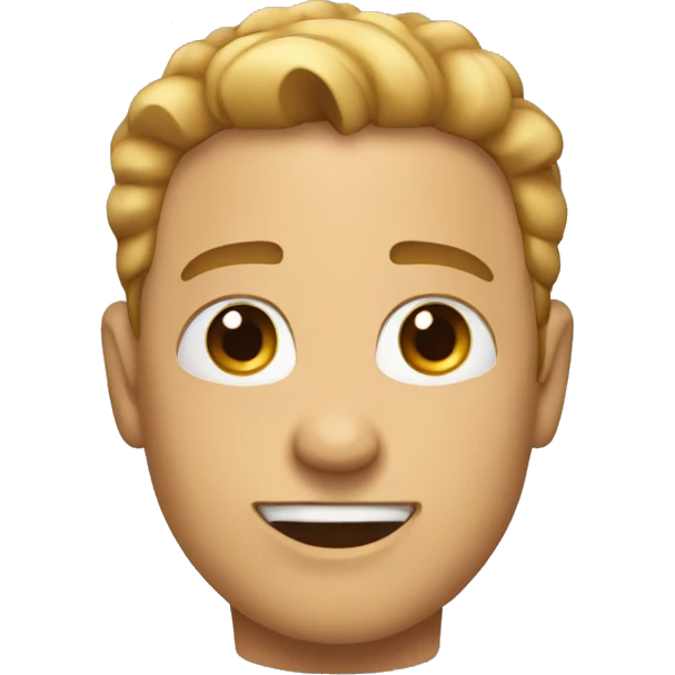 a normal text emoji like stop replaced with "CLICK ME" emoji