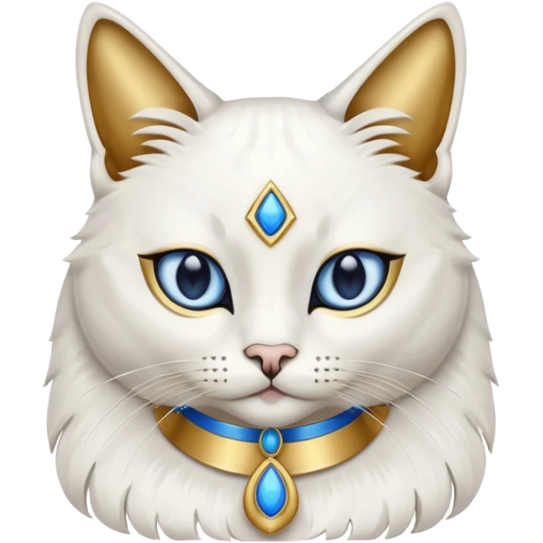 Egyptian Cats: White cat with blue eye paint








 emoji
