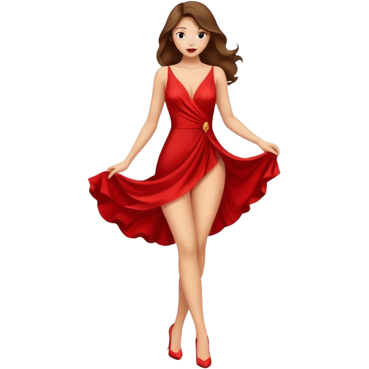 Sexy red dress emoji