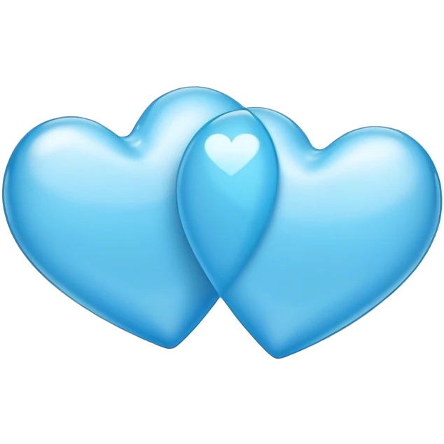 Two light blue hearts emoji