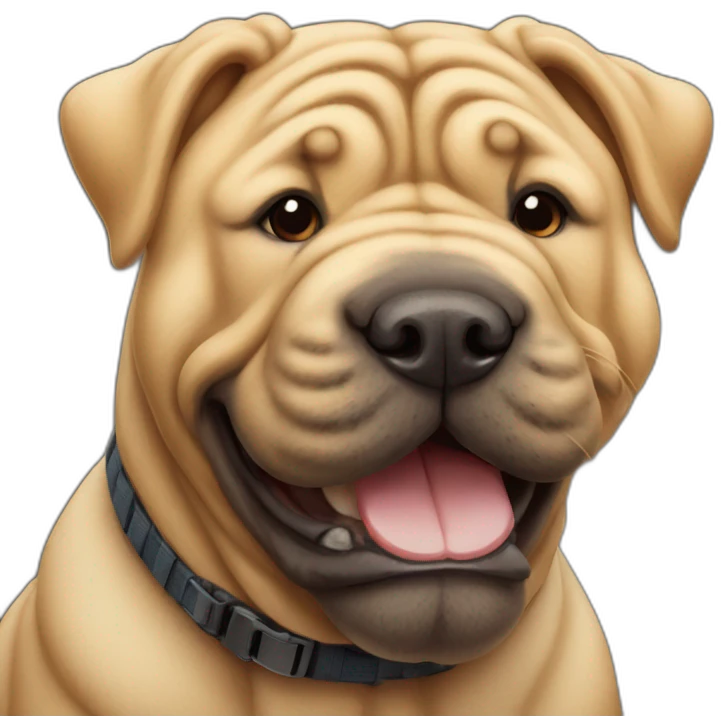 Happy Shar pei emoji
