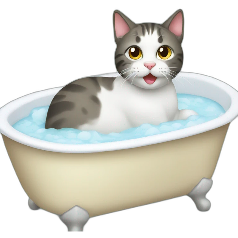 Cat in bath emoji