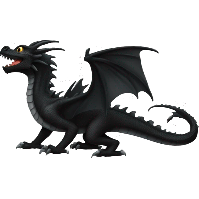  Black dragon emoji