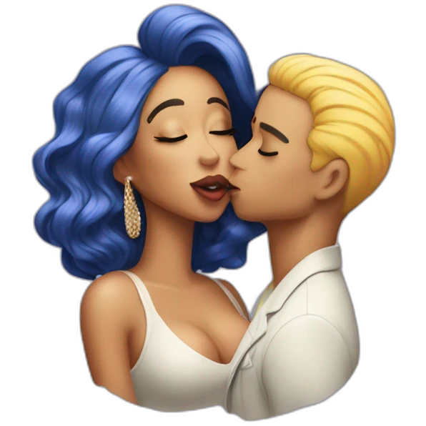 Cardi b kiss doja cat emoji