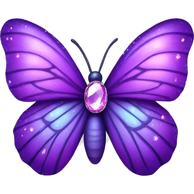 purple bejeweled butterfly emoji