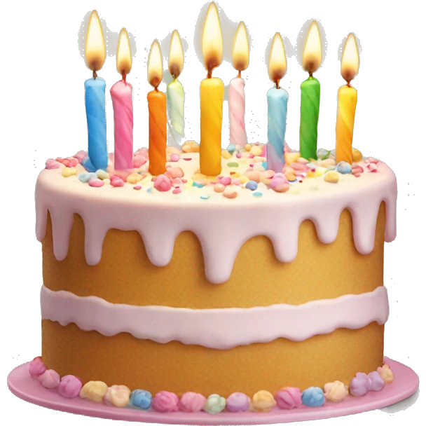 Birthday cake with candle 25  emoji