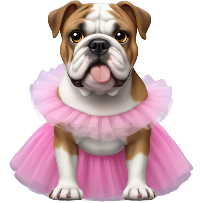 English bulldog with tutu  emoji