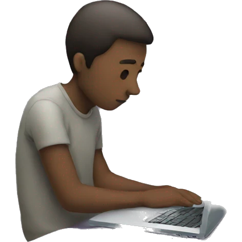 sad person with laptop emoji