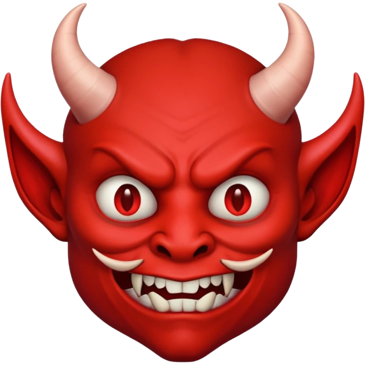Creppy devil and shushing emoji