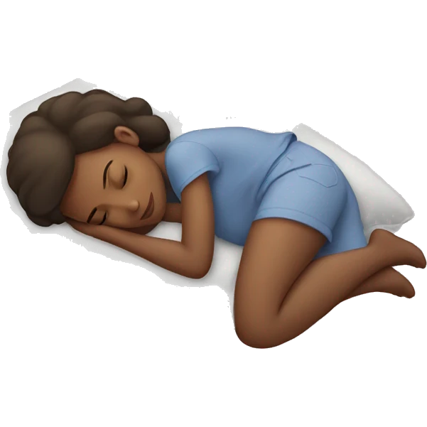 girl sleeping on pillow emoji
