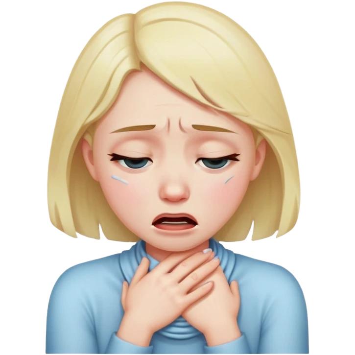 Arms choking around a girls neck crying face ￼ emoji