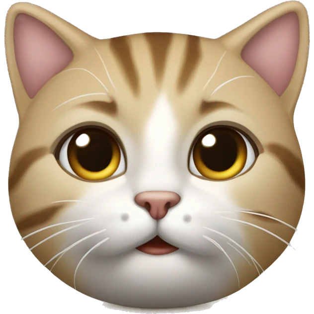 милый коричневый котенок со светло-карими глаза  emoji