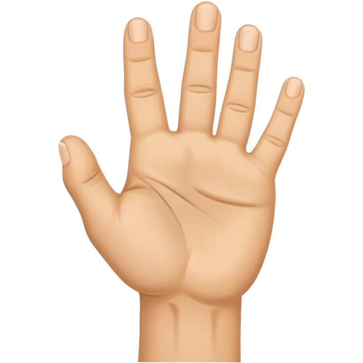 UN MANO, A PUGNO, CON CINQUE DITA, E IL MIGNOLO, L' ULTIMO DITO, ALL' IN SÙ  emoji