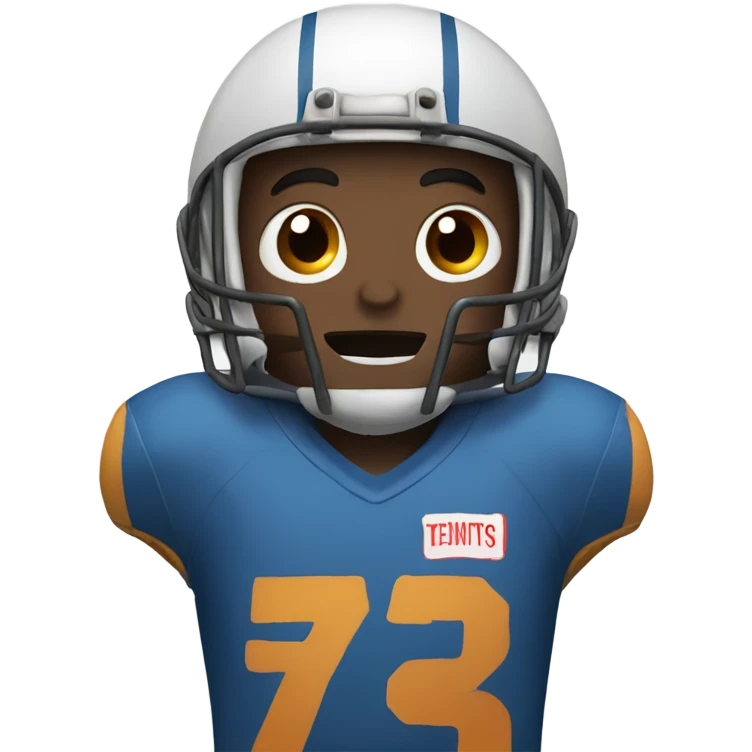 A guy playing football emoji
