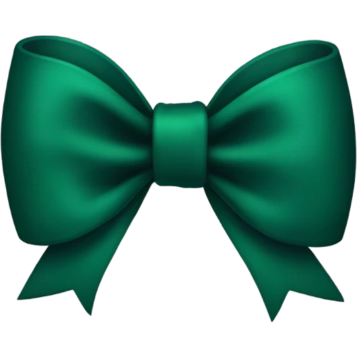 Dark green bow emoji