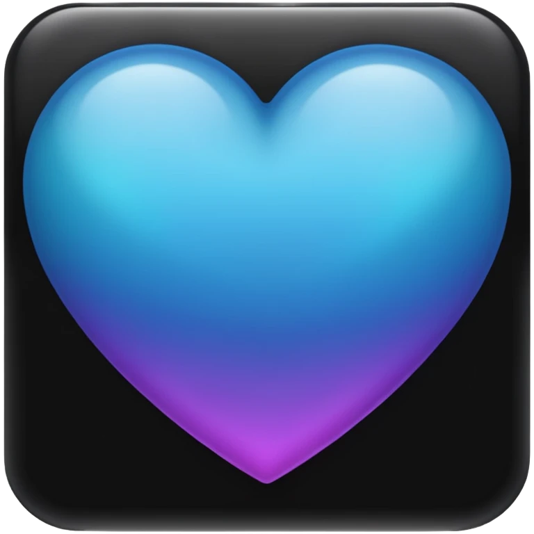 black heart with a glossy gradient emoji