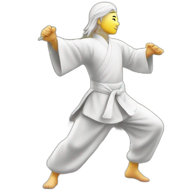 Chinese taiji form in the park emoji