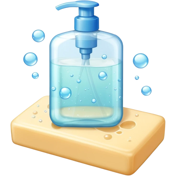 Soap and shampoo emoji