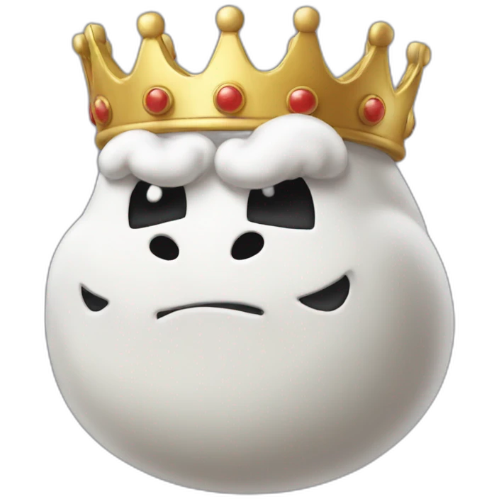 King Boo from Mario sad emoji