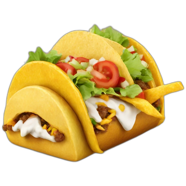 Donald trump eating a taco emoji