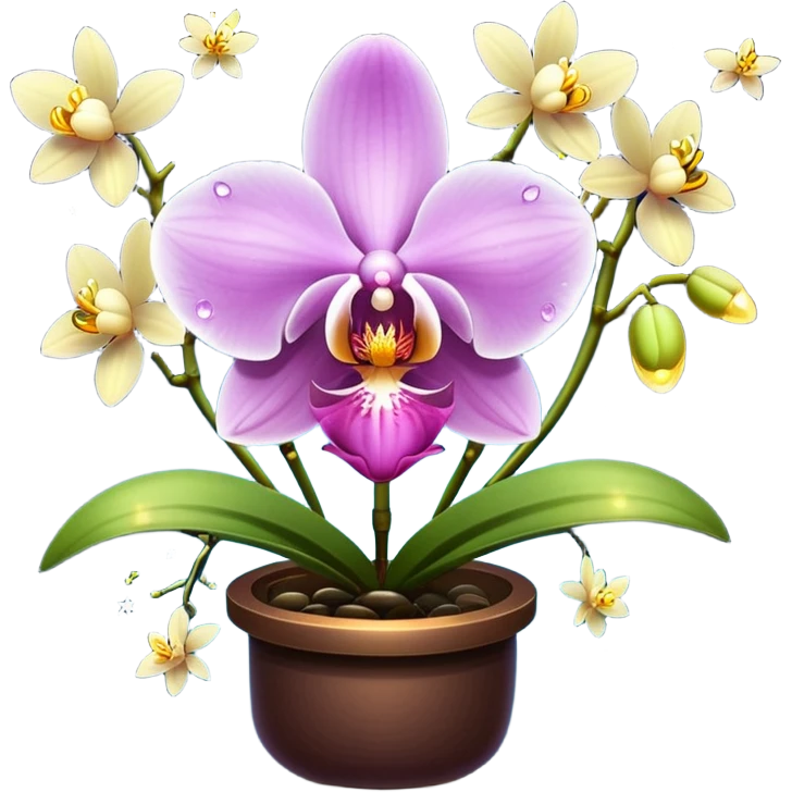 orchid with fireflies trapped like stars emoji