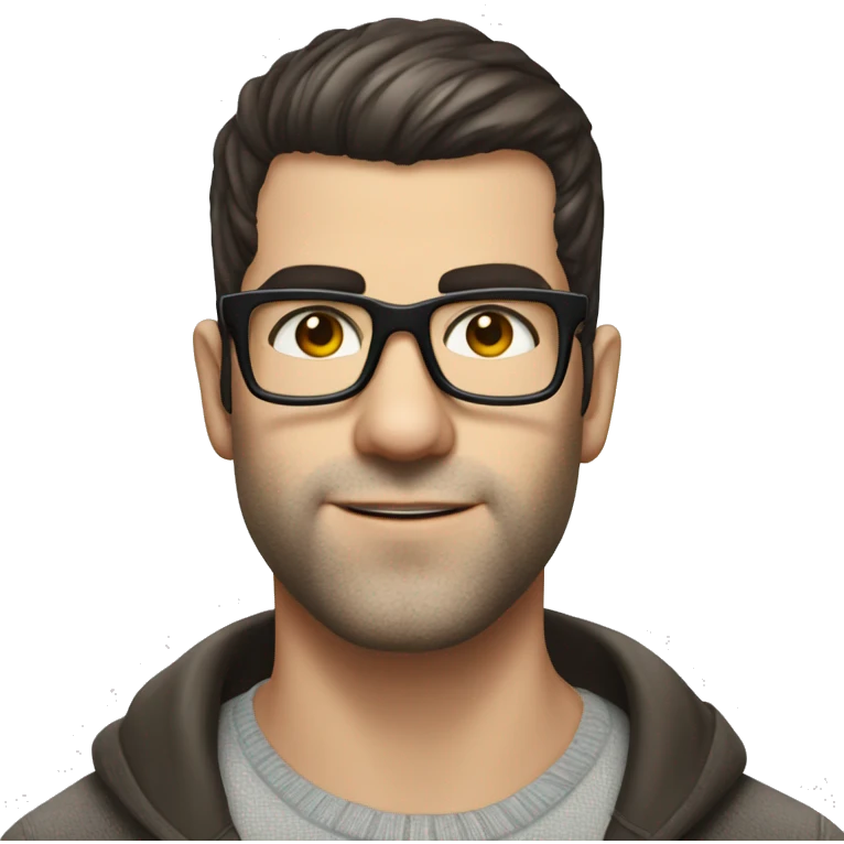 Zachary Quinto with glasses small head small forehead buzz cut  emoji
