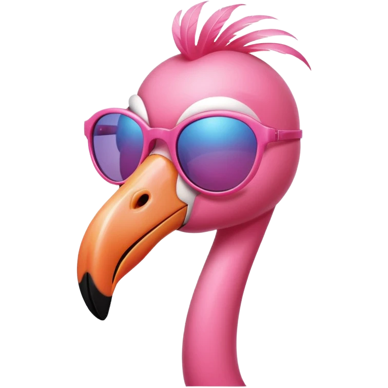 flamingo with sunglasses emoji