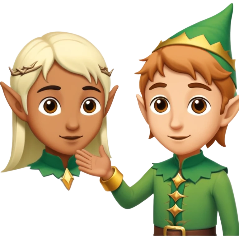 a person meeting an elf emoji