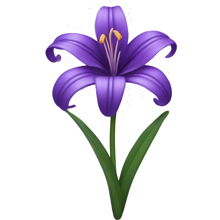 Magic purple lily flower  emoji