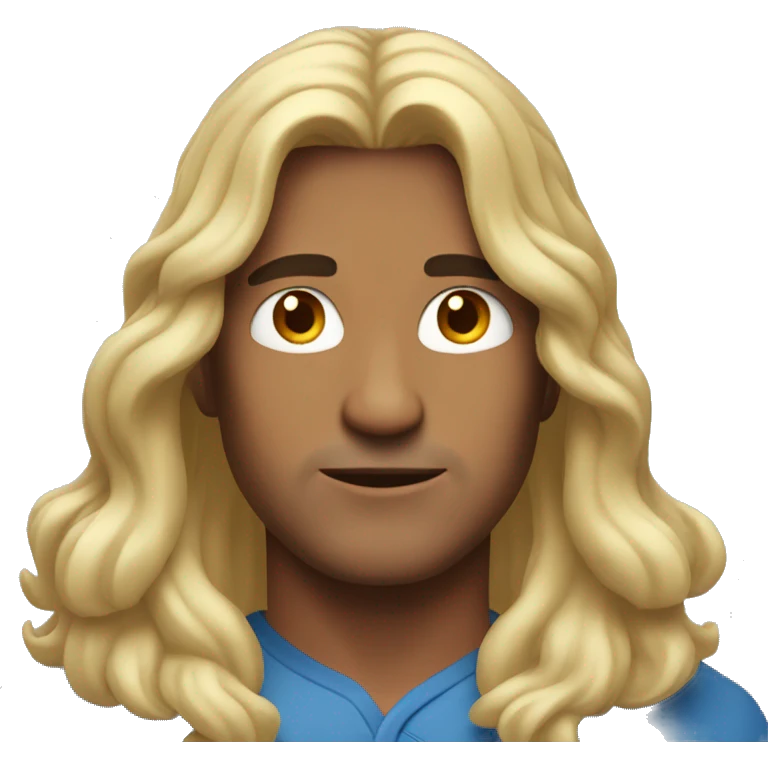 Indian guy with long blond hair and face like thunder  emoji