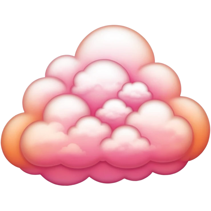Orange pink cloud  emoji