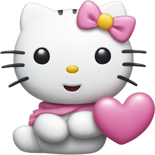 Hello kitty happy emoji