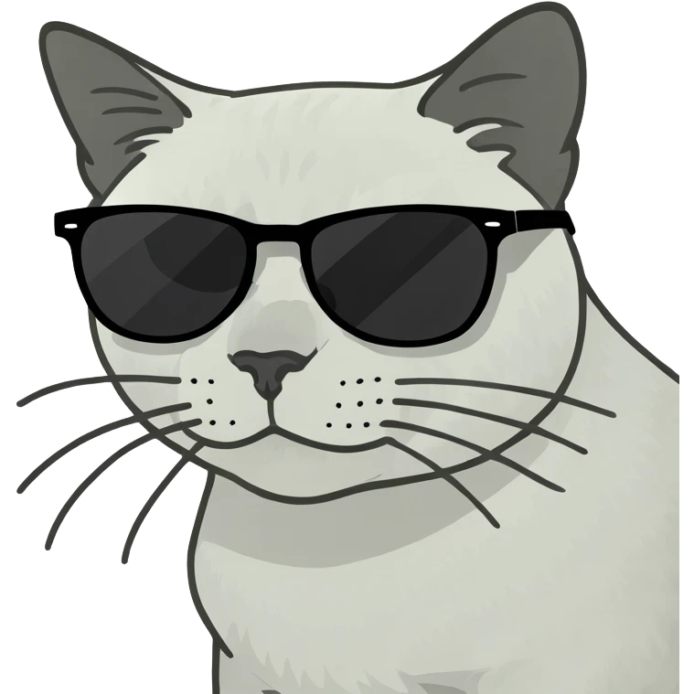 Cat with sunglasses emoji
